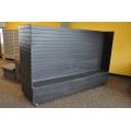 Rolling Slatwall Fixture,1x  8'x3'x5' High,  Black